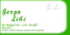 gergo lihi business card